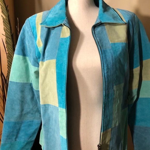 Multi Colored Blocked print Jacket - Picture 2 of 6